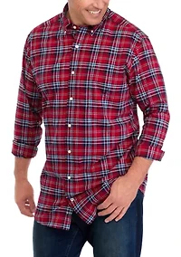 Big & Tall Long Sleeve Plaid Shirt