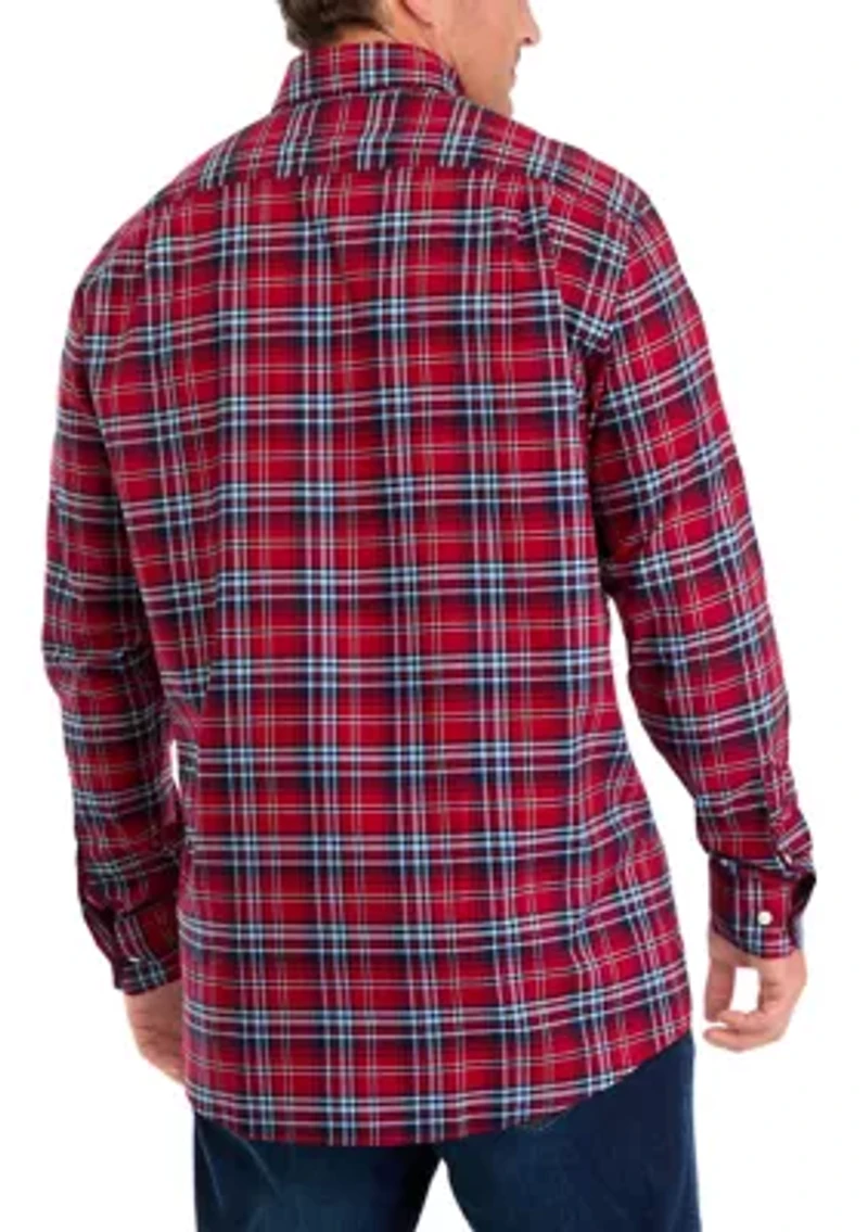 Big & Tall Long Sleeve Plaid Shirt