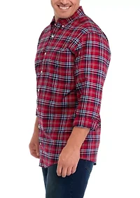 Big & Tall Long Sleeve Plaid Shirt