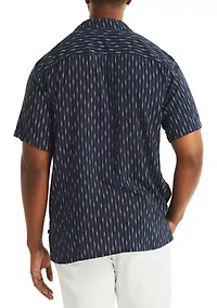 Big & Tall Linen Blend Stripe Shirt