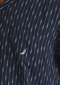 Big & Tall Linen Blend Stripe Shirt