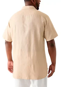 Big & Tall Printed Short Sleeve Camp Shirt