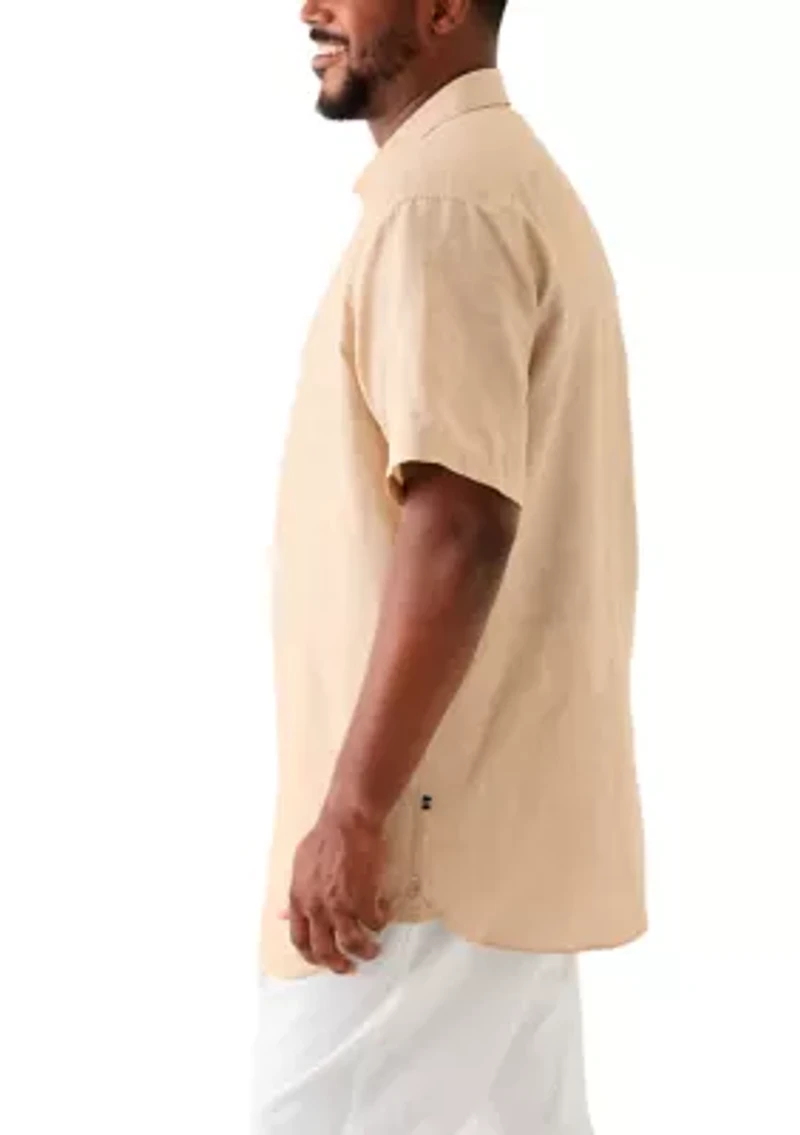 Big & Tall Printed Short Sleeve Camp Shirt
