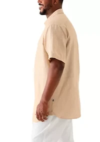 Big & Tall Printed Short Sleeve Camp Shirt