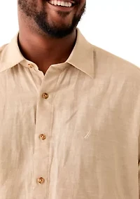 Big & Tall Printed Short Sleeve Camp Shirt