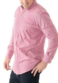 Big & Tall Long Sleeve Gingham Woven Dress Shirt