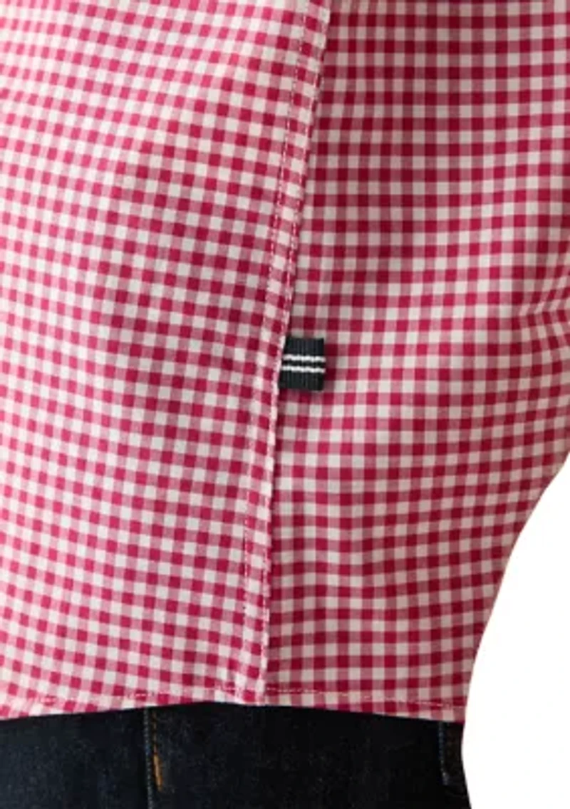 Big & Tall Long Sleeve Gingham Woven Dress Shirt