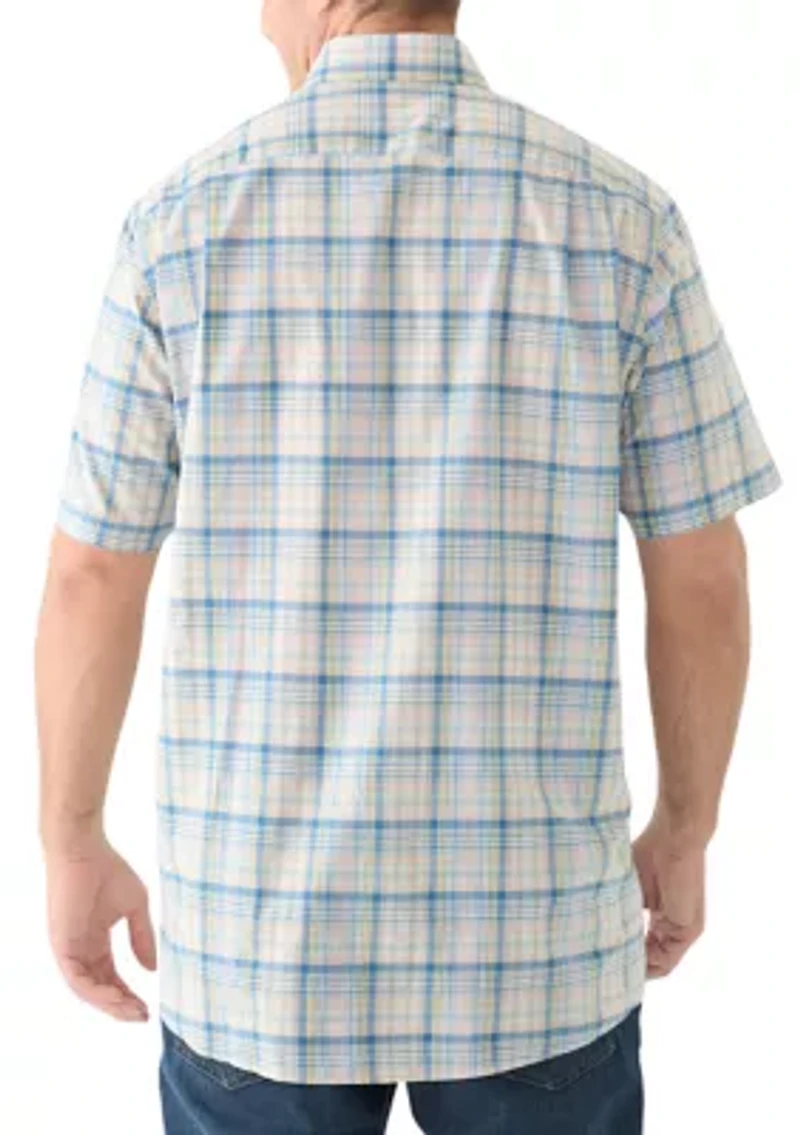 Big & Tall Short Sleeve Plaid Woven Shirt
