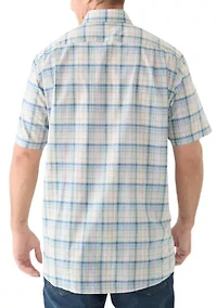 Big & Tall Short Sleeve Plaid Woven Shirt
