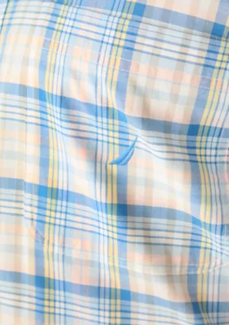 Big & Tall Short Sleeve Plaid Woven Shirt