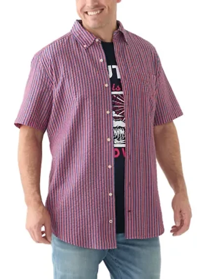 Big & Tall Printed Button Down Shirt