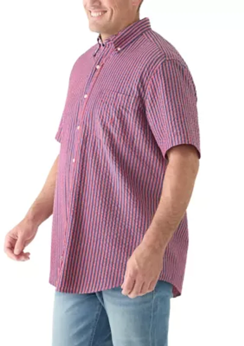 Big & Tall Printed Button Down Shirt