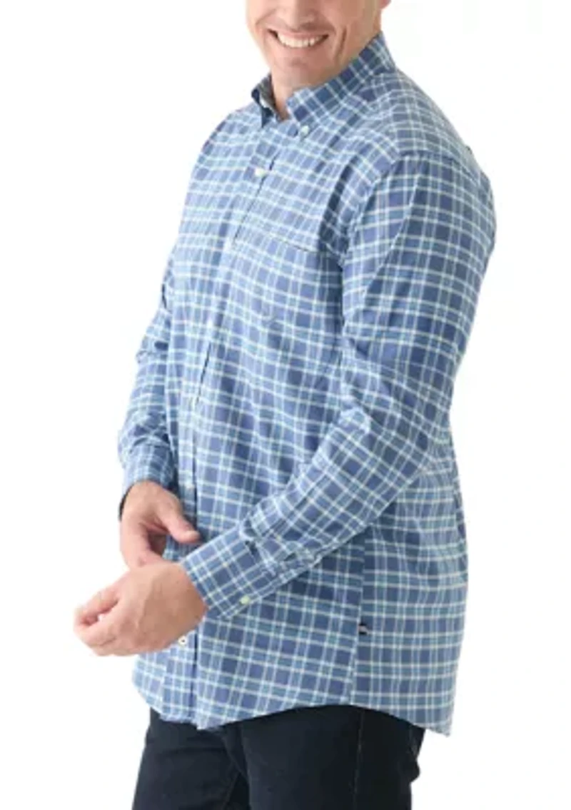 Big & Tall Long Sleeve Plaid Woven Shirt