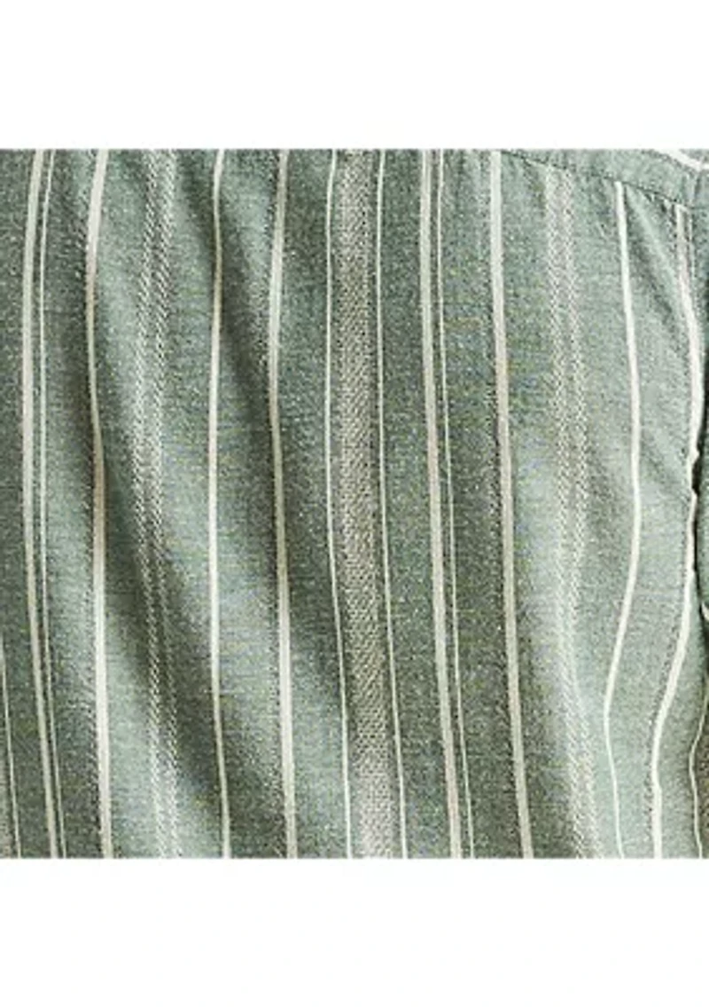 Big & Tall Striped Short Sleeve Camp Shirt