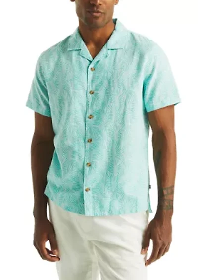 Big & Tall Printed Short Sleeve Camp Shirt