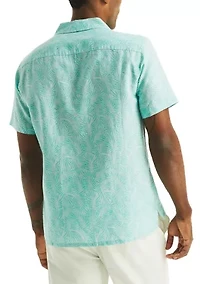 Big & Tall Printed Short Sleeve Camp Shirt