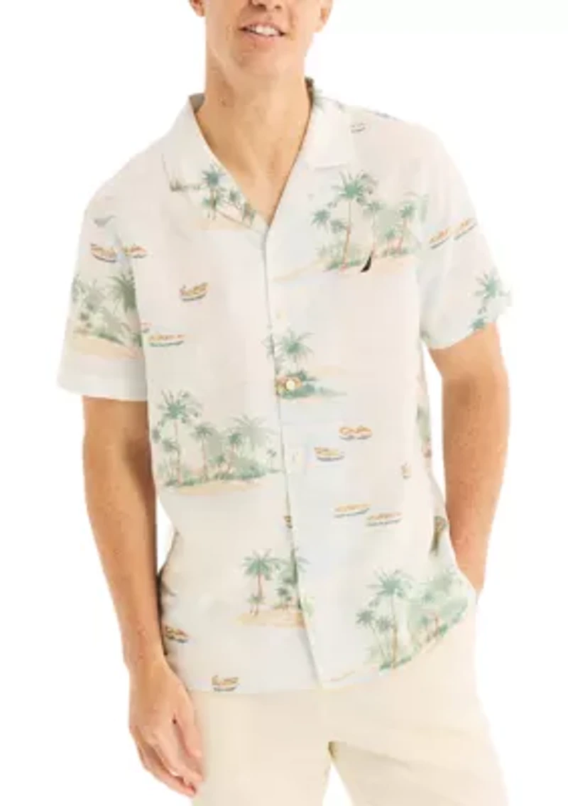 Big & Tall Nautica Printed Short-Sleeve Camp Shirt