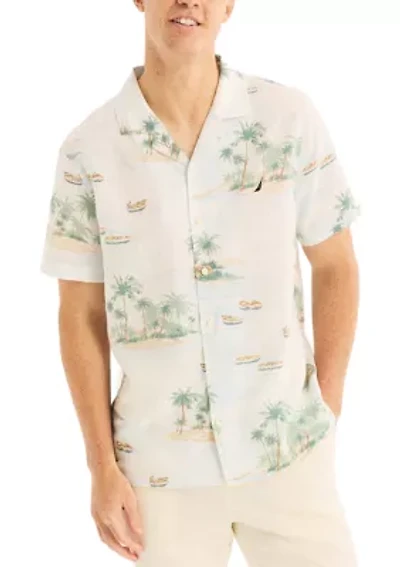 Big & Tall Nautica Printed Short-Sleeve Camp Shirt