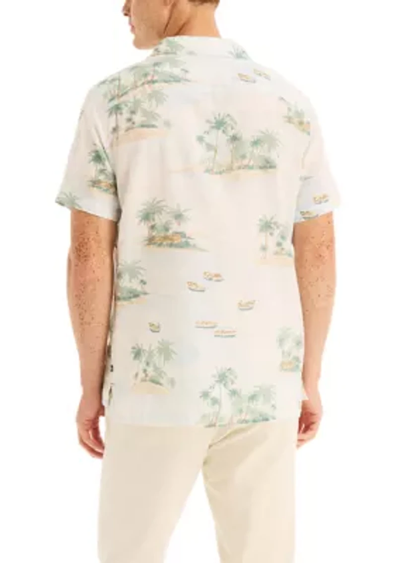 Big & Tall Nautica Printed Short-Sleeve Camp Shirt