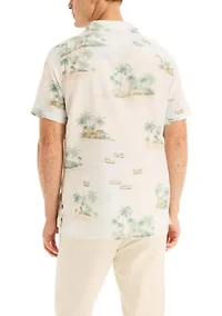 Big & Tall Nautica Printed Short-Sleeve Camp Shirt