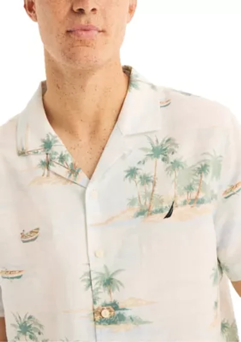 Big & Tall Nautica Printed Short-Sleeve Camp Shirt