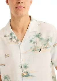 Big & Tall Nautica Printed Short-Sleeve Camp Shirt