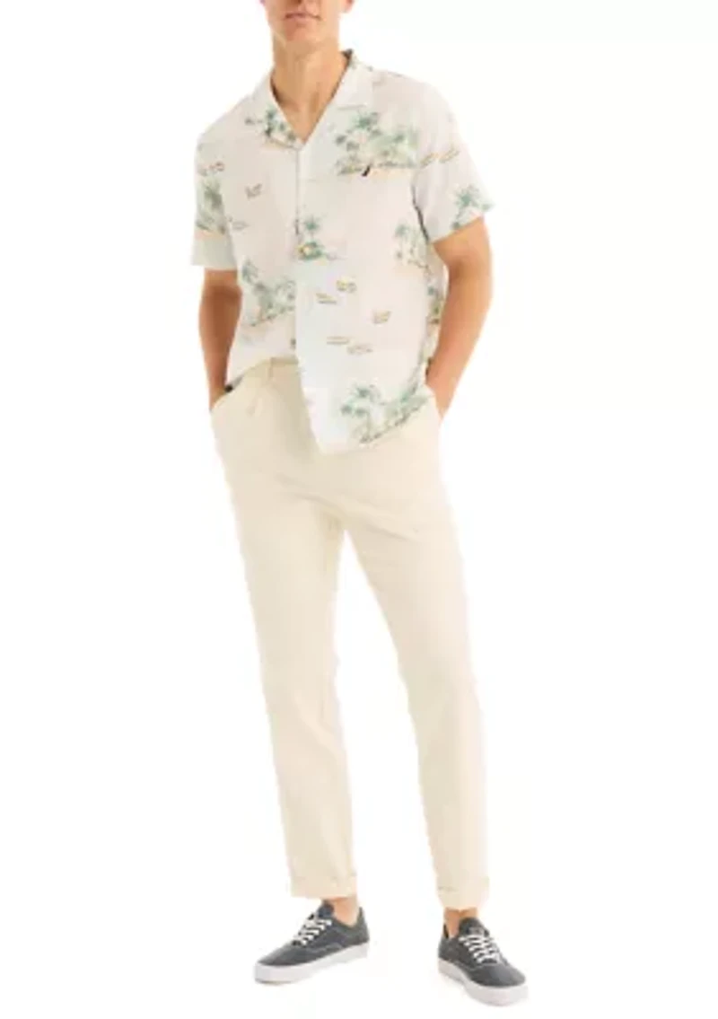Big & Tall Nautica Printed Short-Sleeve Camp Shirt