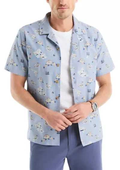 Big & Tall Printed Short-Sleeve Shirt