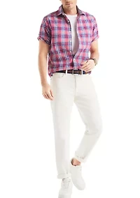 Big & Tall Plaid Short Sleeve Shirt