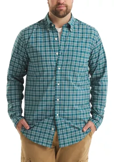 Big & Tall Long Sleeve Plaid Dress Shirt