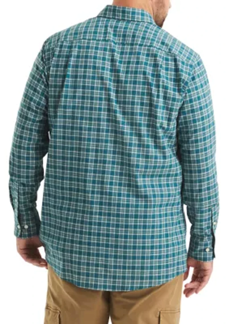 Big & Tall Long Sleeve Plaid Dress Shirt