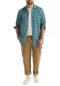 Big & Tall Long Sleeve Plaid Dress Shirt