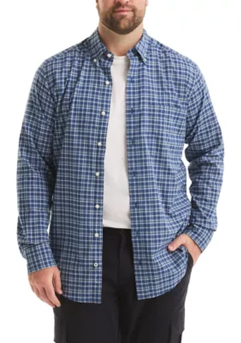 Big & Tall Long Sleeve Plaid Shirt
