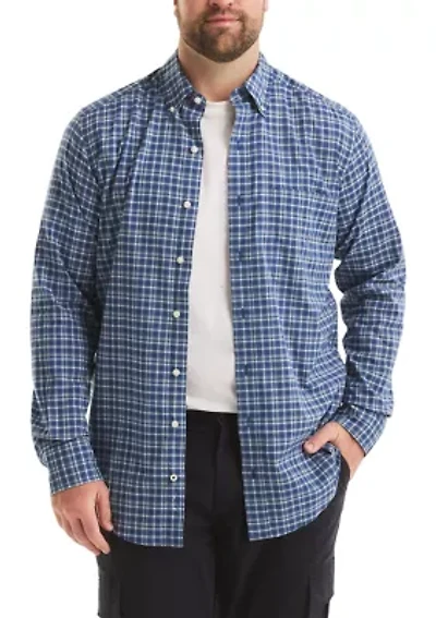 Big & Tall Long Sleeve Plaid Shirt