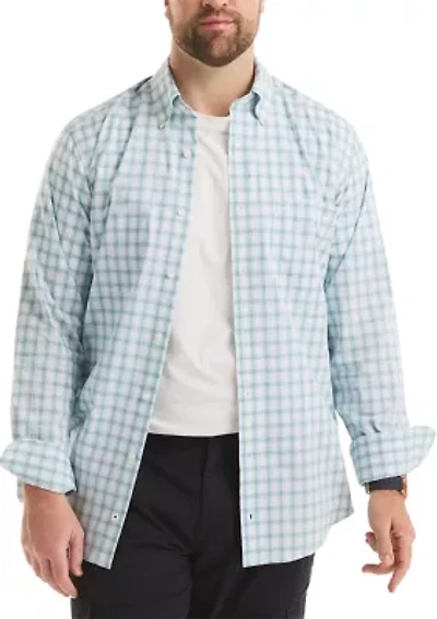 Big & Tall Long Sleeve Plaid Cotton Shirt