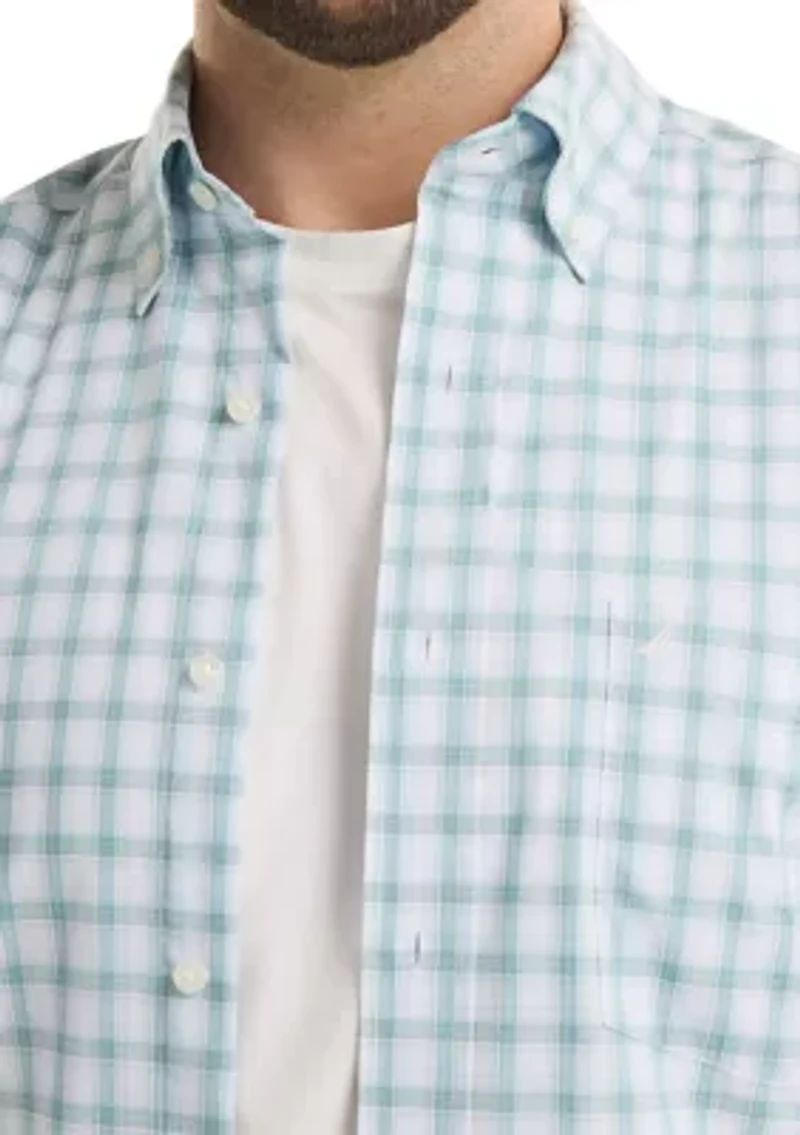 Big & Tall Long Sleeve Plaid Cotton Shirt