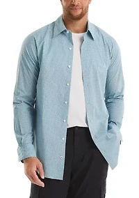 Big & Tall Long Sleeve Printed Button Up Shirt