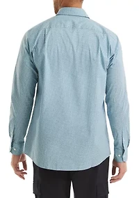 Big & Tall Long Sleeve Printed Button Up Shirt