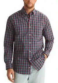 Big & Tall Long Sleeve Plaid Button Down Shirt