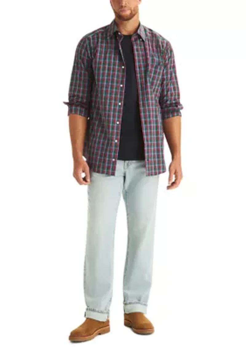 Big & Tall Long Sleeve Plaid Button Down Shirt