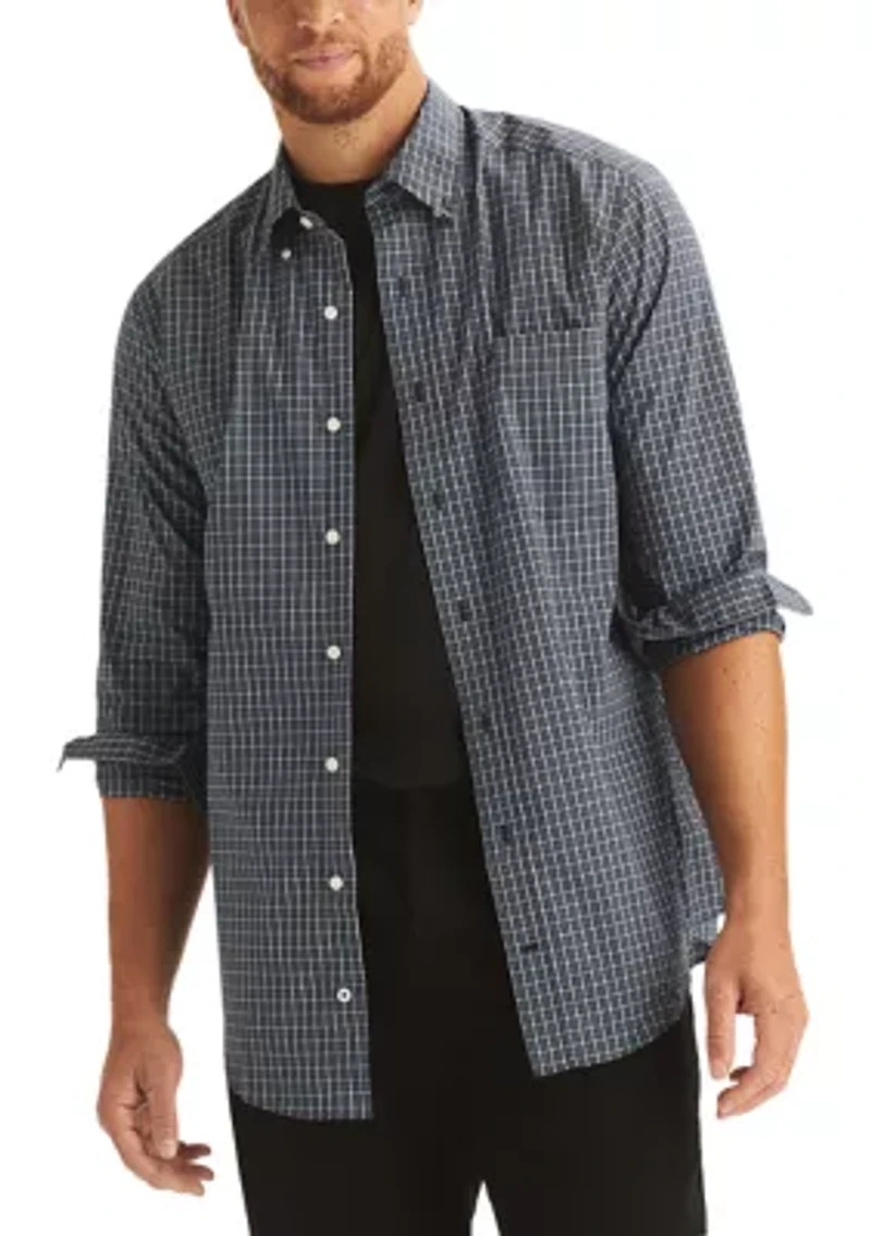 Big & Tall Long Sleeve Plaid Button Down Shirt