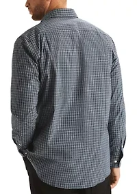 Big & Tall Long Sleeve Plaid Button Down Shirt