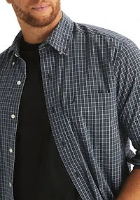 Big & Tall Long Sleeve Plaid Button Down Shirt