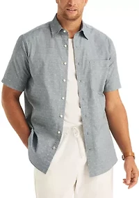 Big & Tall Short Sleeve Oxford Dobby Shirt