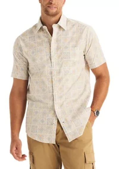 Big & Tall Sustainable Short Sleeve Tencel Print Shirt