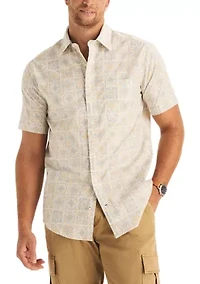 Big & Tall Sustainable Short Sleeve Tencel Print Shirt