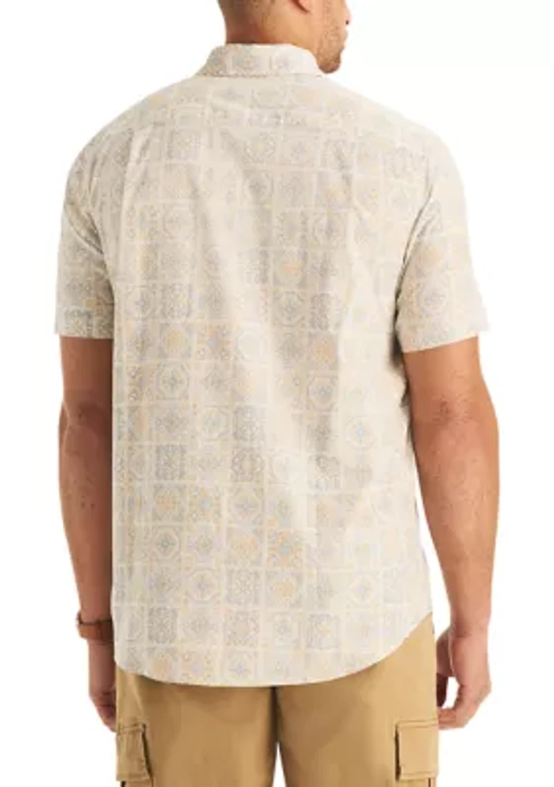 Big & Tall Sustainable Short Sleeve Tencel Print Shirt