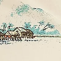 Big & Tall Short Sleeve Tencel Scenic Printed Shirt