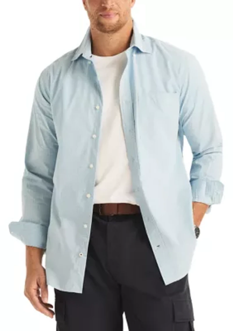 Big & Tall Long Sleeve Moisture Wicking Plaid Shirt