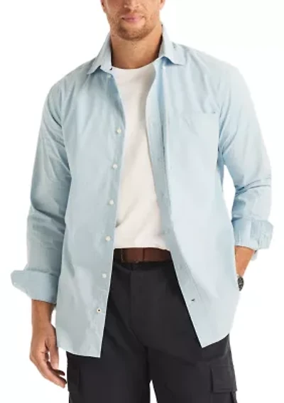 Big & Tall Long Sleeve Moisture Wicking Plaid Shirt